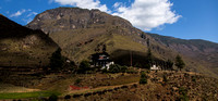 Dramatic scenery on the way from Paro to Thimphu.