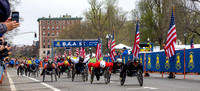 Wheelchairs racers starting the 5K.