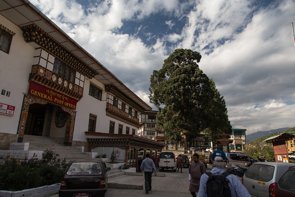 Visiting the General Post Office in Thimphu.