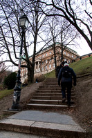 Going up to Buda Castle.