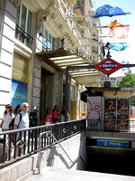 Outside our hotel on Gran Via, Madrid.