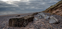 The right hand row of blocks not previously visible on Kinnaber Beach.