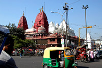 Setting off on a rickshaw ride through Old Delhi.