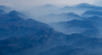 Flying over India.