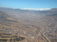 Flying into Cusco.